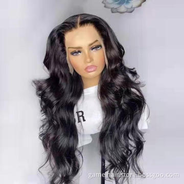 Cheap Brazilian Human Hair Lace Wigs Factory Price Natural Looking Hairline Body Wave Pre Plucked HD 5X5 Lace body wave Wig